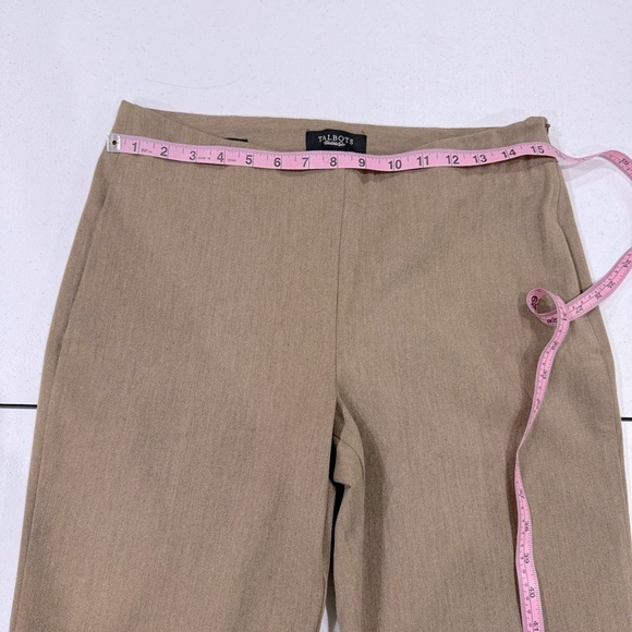 Talbots Heritage Dress Pants Side Zipper Tan Heather Straight Leg Women’s Size 8 - Picture 7 of 11
